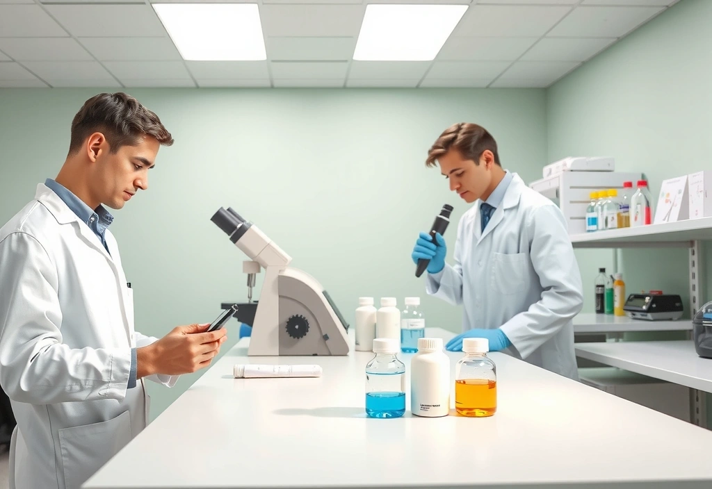 Zespół badawczy Vitalmannvb w laboratorium